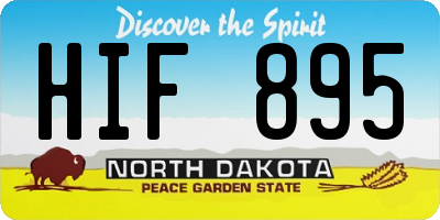ND license plate HIF895
