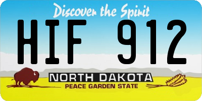 ND license plate HIF912