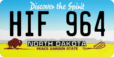 ND license plate HIF964