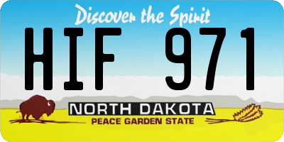 ND license plate HIF971