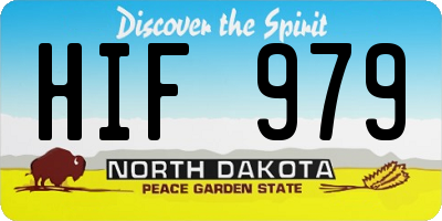 ND license plate HIF979