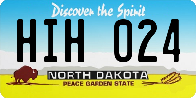 ND license plate HIH024