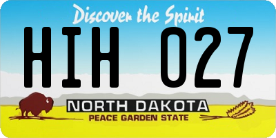 ND license plate HIH027