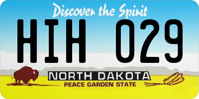ND license plate HIH029