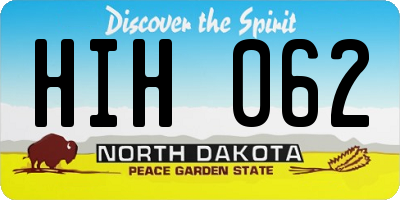 ND license plate HIH062