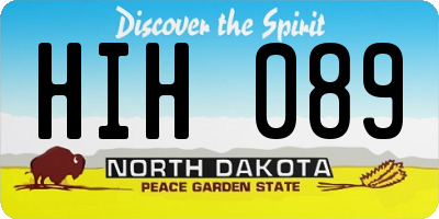 ND license plate HIH089