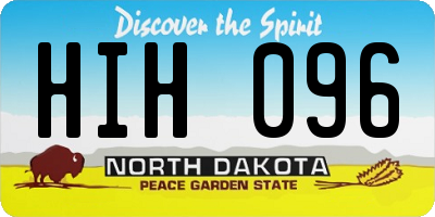 ND license plate HIH096