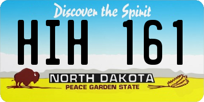 ND license plate HIH161