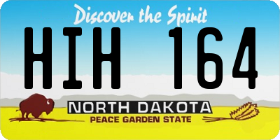 ND license plate HIH164
