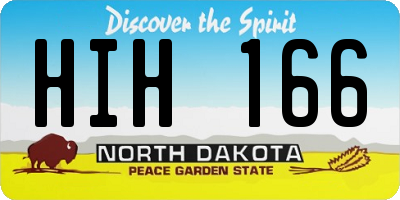 ND license plate HIH166