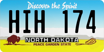 ND license plate HIH174