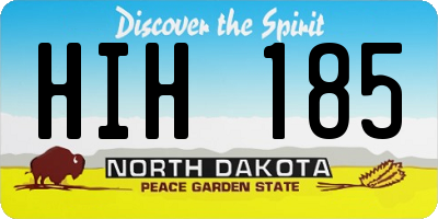 ND license plate HIH185
