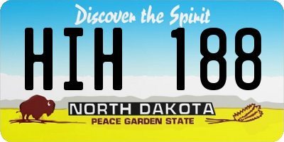 ND license plate HIH188