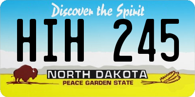 ND license plate HIH245