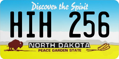 ND license plate HIH256