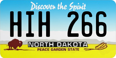 ND license plate HIH266
