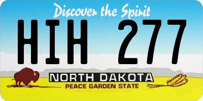 ND license plate HIH277