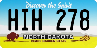 ND license plate HIH278