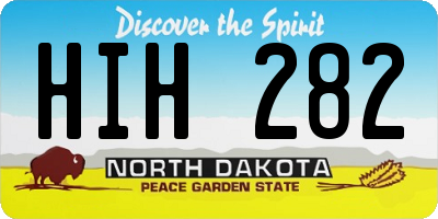 ND license plate HIH282