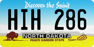 ND license plate HIH286