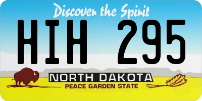 ND license plate HIH295