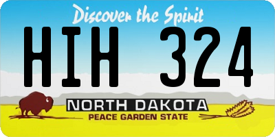 ND license plate HIH324