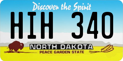 ND license plate HIH340