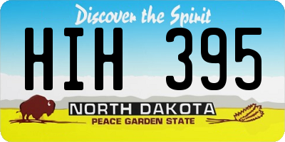 ND license plate HIH395