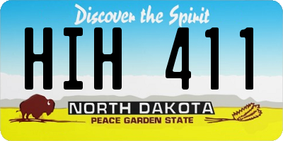 ND license plate HIH411