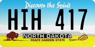 ND license plate HIH417