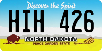 ND license plate HIH426