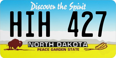 ND license plate HIH427