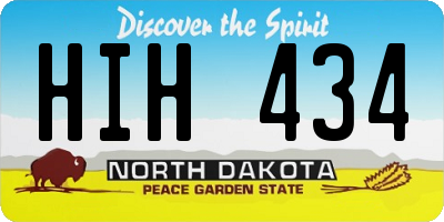ND license plate HIH434