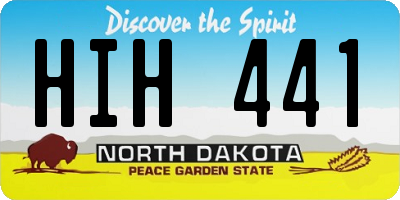 ND license plate HIH441