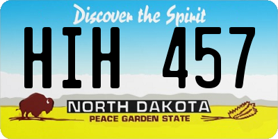 ND license plate HIH457