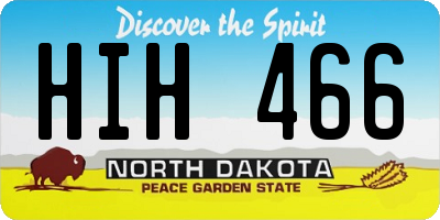 ND license plate HIH466