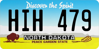 ND license plate HIH479