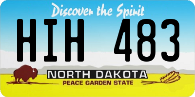 ND license plate HIH483