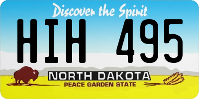 ND license plate HIH495