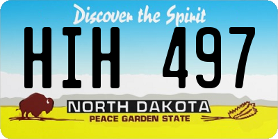 ND license plate HIH497