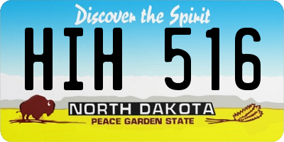 ND license plate HIH516