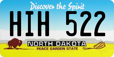 ND license plate HIH522