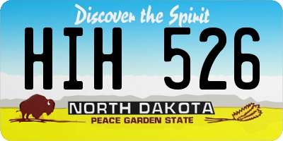 ND license plate HIH526