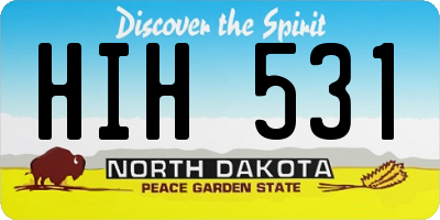 ND license plate HIH531
