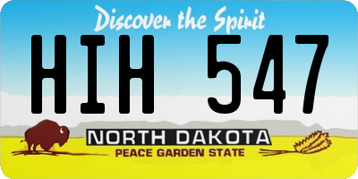 ND license plate HIH547