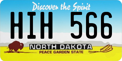 ND license plate HIH566