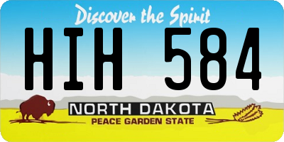 ND license plate HIH584