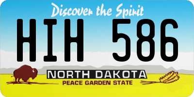 ND license plate HIH586