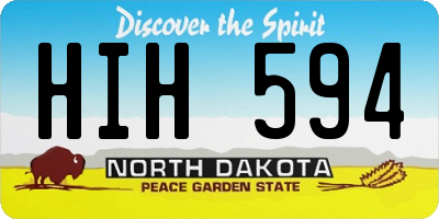 ND license plate HIH594