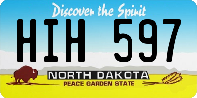 ND license plate HIH597